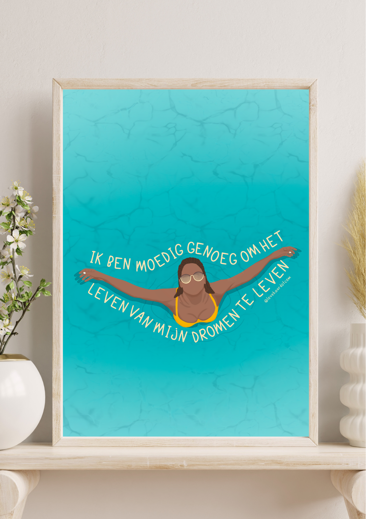 May Affirmation - I am Courageous Enough- A4 Print