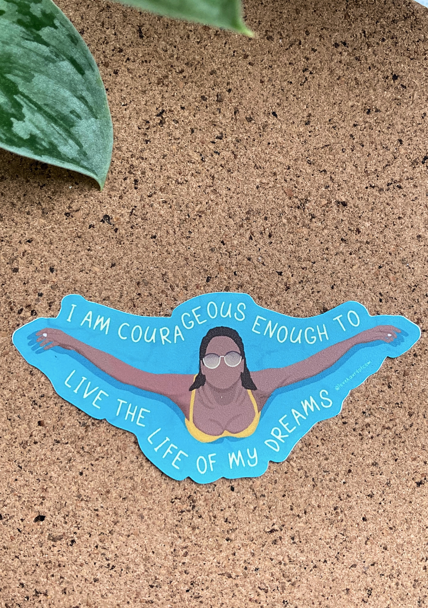 I am Courageous - Sticker