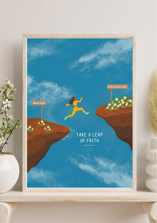 Take A Leap Of Faith - A4 Print