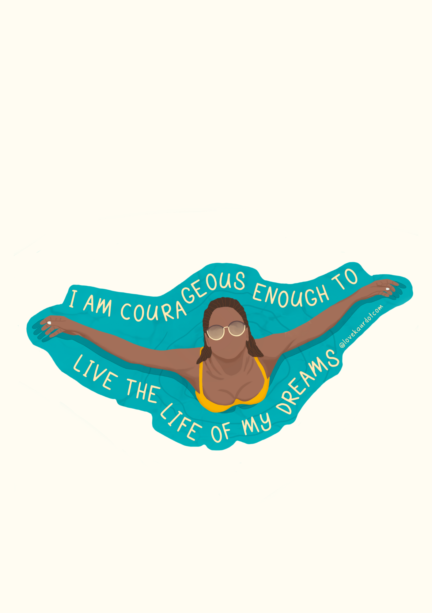 I am Courageous - Sticker
